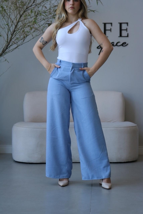Calça Flat Azul claro