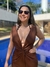 Vestido saída de praia marrom na internet