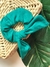 Scrunchie - Laço de cabelo verde turquesa