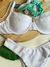 Biquiní retrô branco textura - loja online