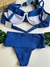 Biquiní retrô azul SUTIÃ M e CALCINHA P - Fabi Rocha Boutique