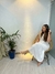 Vestido liso midi branco
