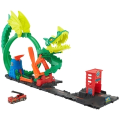 Imagen de Pista de Carreras Hot Wheels Dragon Pista Epica de Dragón Incluye 1 Auto Hotwheels