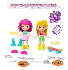 Pinypon 2000 TOP GIRLS Pack x2 Muñecas 11cm Roller Skate Girls - All4Toys