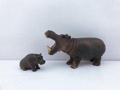 Animal World 99711 Playset 19cm - Pack x2 - Hipopotamo Flia - comprar online