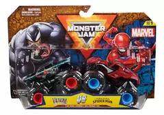 Monster JAM - Escala 1:64 Pack x2 - Venom Vs Spiderman