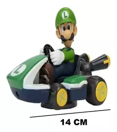 Imagen de Mario Bros 40508 - Vehiculo 13cm Mario Kart 360° Mega Giros Banana - Luigi