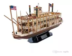 Cubic Fun Rompe 3D 67394 Barco Buque de Vapor Mississippi 142 Piezas - tienda online
