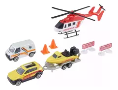 Autos Teamsterz 14025 - Equipo de Rescate 20cm- Bombero/ Ambulancia