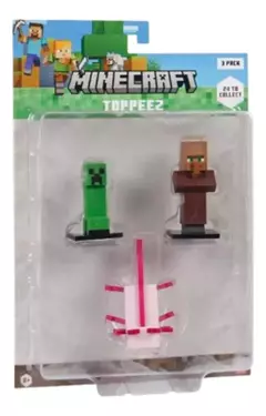 Imagen de Minecraft MC2020 - Pack x3 Figura 6cm Original
