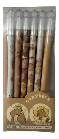 Lapicera Borrable 0,38mm - Diseño Capybara - All4Toys
