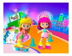 Pinypon 2000 TOP GIRLS Pack x2 Muñecas 11cm Roller Skate Girls - tienda online