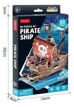 Cubic Fun Rompe 3D 67413 Barco Pirata 22 Piezas en internet