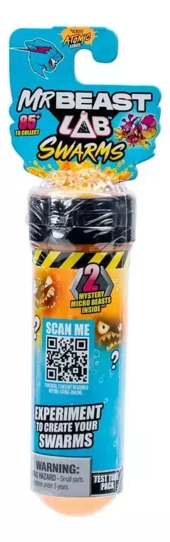 Mr Beast Lab 24772 - Tubo ensayo Swarms Incluye 2 Figuras 2,5cm