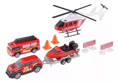 Autos Teamsterz 14025 - Equipo de Rescate 20cm- Bombero/ Ambulancia - All4Toys