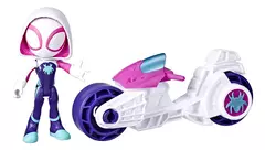 Spidey Hasbro 6777 Figura Articulada Moto 15cm + Personaje 10cm