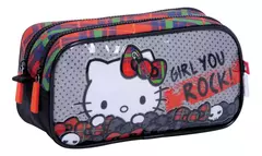Portalápiz Cartuchera Doble Escolar Hello Kitty Rock 2 cierres - 74318