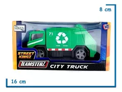 Autos Teamsterz 14008 - Camion Ciudad 12cm - Recicle, Nafta, Basura Naranja, Cleaning star - All4Toys