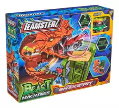 Autos Teamsterz 14188 - Playset Pista Curva + 2 Vehiculos Fosa de Serpientes