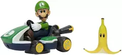 Mario Bros 40508 - Vehiculo 13cm Mario Kart 360° Mega Giros Banana - Luigi - All4Toys