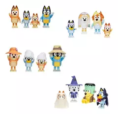 Bluey 13013 / 13051 / 17366 Set de 4 Figuras Familia y Amigos