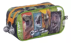 Portalápiz Cartuchera Doble Escolar Dinosaurio Jurasico 2 cierres - 11537 - comprar online