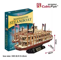 Cubic Fun Rompe 3D 67394 Barco Buque de Vapor Mississippi 142 Piezas - All4Toys