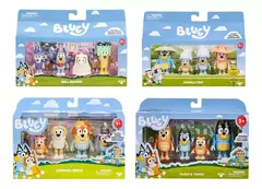 Bluey 13013 / 13051 / 17366 Set de 4 Figuras Familia y Amigos