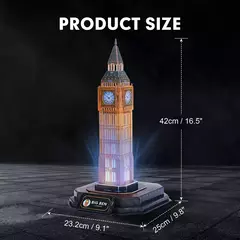 Imagen de Cubic Fun Rompe 3D 67378 Big Ben Londres 32Piezas LED Night Edition