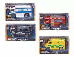 Autos Teamsterz 14065 - Camion Emergencia 12cm Bombero - Policia - Rescue - Grua Policia - comprar online