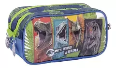 Portalápiz Cartuchera Doble Escolar Dinosaurio Jurasico 2 cierres - 11537 en internet