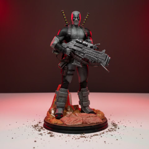 Estatua - MC Farlane 23cm Marvel Collection Grey Deadpool 14815 - comprar online