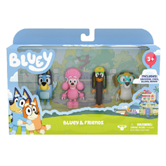 Bluey 13013 / 13051 / 17366 Set de 4 Figuras Familia y Amigos - All4Toys