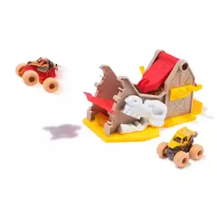 Monster JAM - Escala Mini/Micro 58793 Lanzador C/rampa + 2 vehiculos - All4Toys
