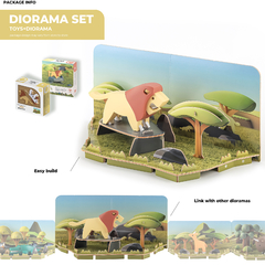 Halftoys Animal Playset 16cm Leon + Diorama Muñeco encastre iman en internet
