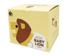 Animales de selva Halftoys Baby Playset 09cm Baby Leon + Cuna Muñeco encastre iman