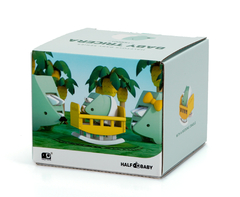 Halftoys Baby Playset 09cm Baby Triceratops+ Cuna Muñeco encastre iman - All4Toys
