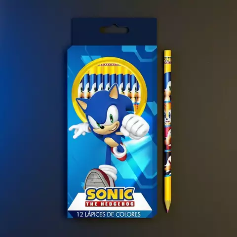 Set x12 Lapices de Colores - Sonic