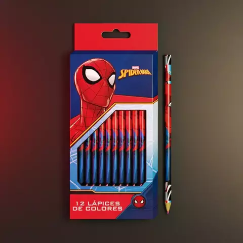 Set x12 Lapices de Colores - Spiderman