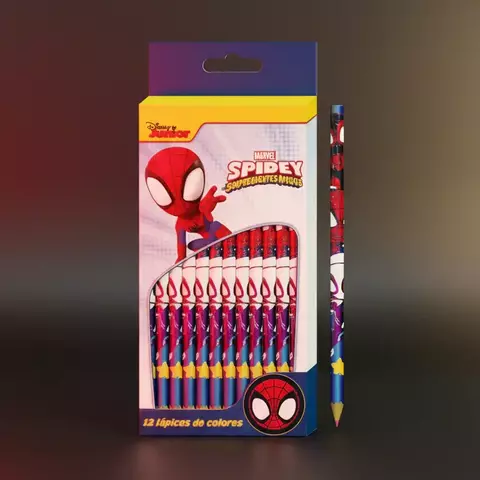 Set x12 Lapices de Colores - Spidey