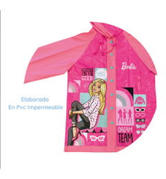 Combo Paraguas y Piloto Lluvia niños Impermeable Plastico Barbie - All4Toys