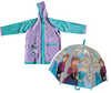 Combo Paraguas y Piloto Lluvia niños Impermeable Plastico Frozen