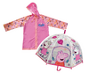 Combo Paraguas y Piloto Lluvia niños Impermeable Plastico Peppa Pig