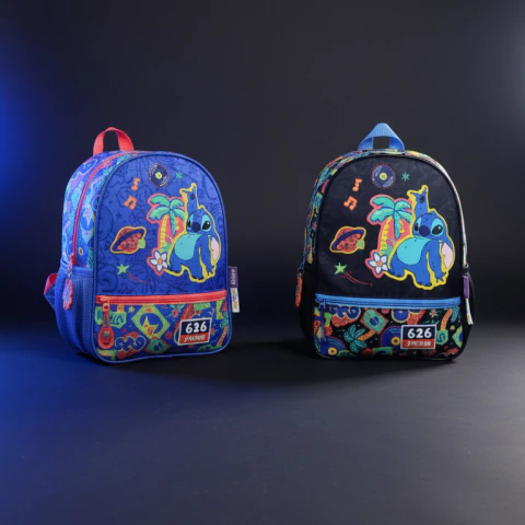 Mochila 27135 Stitch Espalda 12" Disco