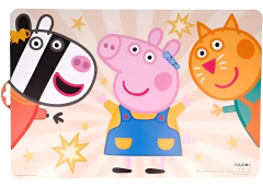 Mantel Individual Infantil Peppa Pig Amigos Comida 1356
