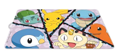 Mantel Individual Infantil Pokemon Pikachu Piplup Squirtle 1131