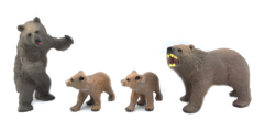 Animal World 99749 Playset 31cm - Pack x4 - Oso Marron Flia - comprar online