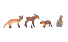 Animal World 99705 Playset 19cm - Pack x4 - Zorro Jabali Ardilla Antilope - comprar online