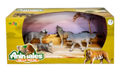 Animal World 99752 Playset 31cm - Pack x4 - Lobos Flia
