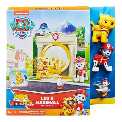Paw Patrol 17772 Playset Escenario Cat Pack + 2 Fig Spin Master Leo y Marshall